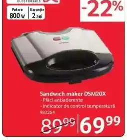 Selgros Sandwich maker DSM20X Ofertă