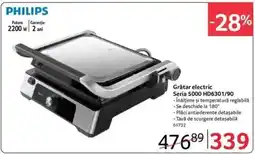 Selgros Grătar electric Seria 5000 HD6301/90 Ofertă