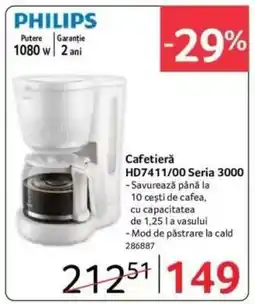 Selgros Cafetieră HD7411/00 Seria 3000 Ofertă