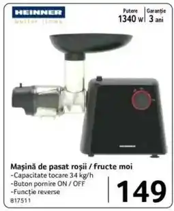 Selgros Mașină de pasat roșii / fructe moi Ofertă