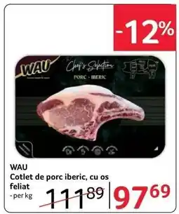 Selgros WAU Cotlet de porc iberic, cu os feliat Ofertă