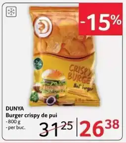 Selgros DUNYA Burger crispy de pui Ofertă