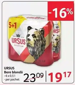 Selgros URSUS Bere blondă Ofertă