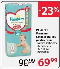 Selgros PAMPERS Premium Scutece chiloțel pentru copii Ofertă