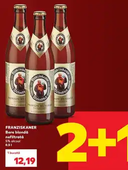 Kaufland Franziskaner Bere blondă nefiltrată Ofertă