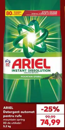 Kaufland Ariel detergent automat pentru rufe mountain spring Ofertă
