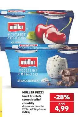 Kaufland Muller Pezzi Iaurt fructe/Stracciatella chantilly Ofertă