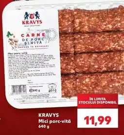 Kaufland Kravys mici porc-vită Ofertă