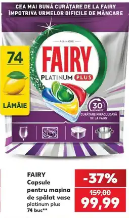 Kaufland Fairy capsule pentru mașina de spălat vase platinum plus Ofertă
