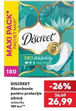 Kaufland Discreet absorbante pentru protecție zilnică waterlily Ofertă