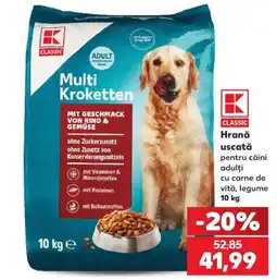 Kaufland K classic hrană uscată pentru câini adulți cu carne de vită, legume Ofertă