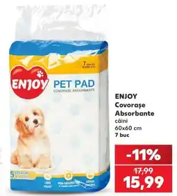 Kaufland Enjoy covorase absorbante caini Ofertă