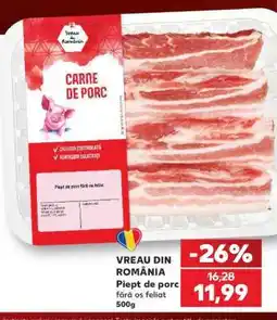 Kaufland Piept de porc fără os feliat 500g Ofertă
