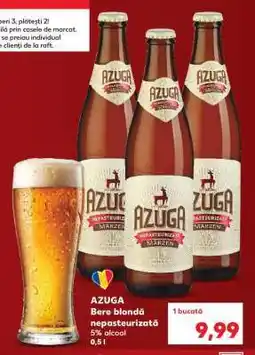Kaufland AZUGA Bere blondă nepasteurizată Ofertă