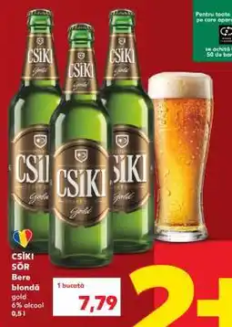 Kaufland CSÍKI SÖR Bere blondă gold Ofertă