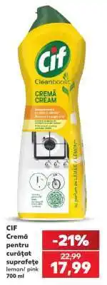 Kaufland CIF Cremă pentru curățat suprafețe lemon/pink 700 ml Ofertă