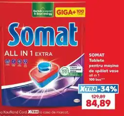 Kaufland SOMAT Tablete pentru mașina de spălat vase all in 1 Ofertă