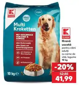Kaufland Hrană uscată pentru câini adulți cu carne de vită, legume 10 kg Ofertă