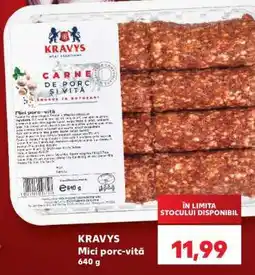 Kaufland KRAVYS Mici porc-vită Ofertă