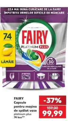 Kaufland FAIRY Capsule pentru mașina de spălat vase platinum plus 74 buc Ofertă