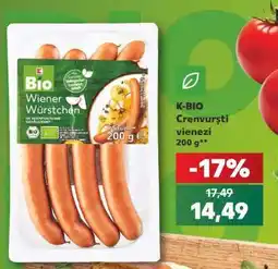 Kaufland K-BIO Crenvurști vienezi Ofertă