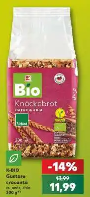 Kaufland K-BIO Gustare crocantă cu ovăz, chia Ofertă