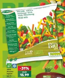 Kaufland ARDO Amestec legume wok bio 600 g Ofertă