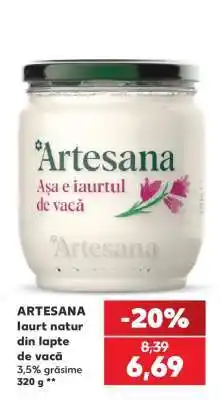 Kaufland ARTESANA Iaurt natur din lapte de vacă Ofertă