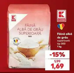 Kaufland Făină albă de grâu superioară tip 000 1 kg Ofertă