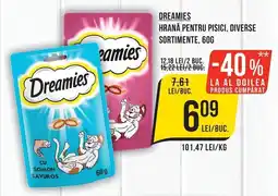 Mega Image Dreamies hrană pentru pisici, diverse sortimente Ofertă