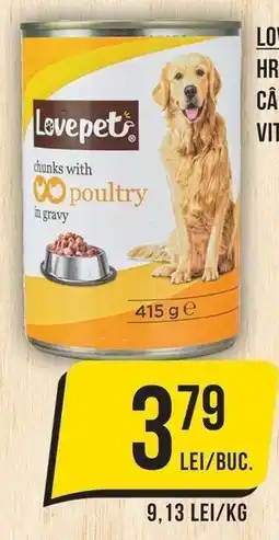 Mega Image Lovepet chunks with poultry in gravy Ofertă