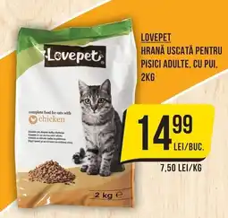 Mega Image Lovepet hrană uscată pentru pisici adulte, cu pui Ofertă