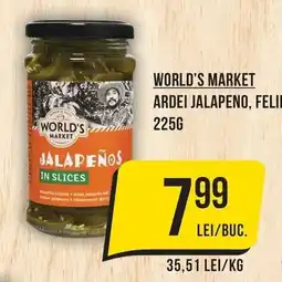 Mega Image World's Market ardei jalapeno, felin Ofertă