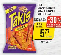 Mega Image Takis snacks volcano cu aromă de brânză și ardei iute Ofertă