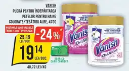 Mega Image Vanish pudră pentru îndepărtarea petelor pentru haine colorate/țesături albe Ofertă