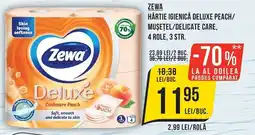 Mega Image Zewa hârtie igienică deluxe peach Musetel Ofertă