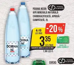 Mega Image Dorna apă minerală naturală carbogazificată, aprigă/cumpătată Ofertă