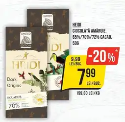 Mega Image Heidi ciocolată amăruie Ofertă