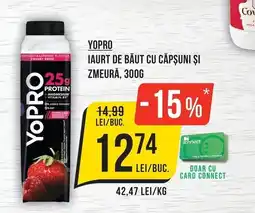Mega Image Yopro iaurt de băut cu căpșuni și zmeură Ofertă