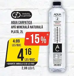 Mega Image Aqua Carpatica Apă Minerală Naturală Plată Ofertă