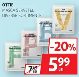 Auchan Ottie mască servetel diverse sortimente Ofertă