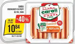 Mega Image Caroli crenvurști cu piept de pui Ofertă
