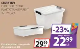 Auchan Sterk Tidy cutie depozitare plastic transparent Ofertă
