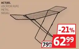 Auchan Actuel uscător rufe metal negru Ofertă