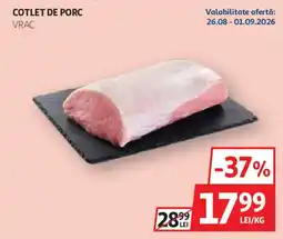 Auchan Cotlet de porc Ofertă