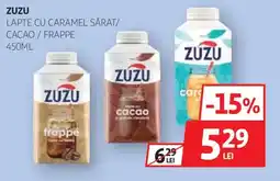 Auchan Zuzu lapte cu caramel sărat / cacao / frappe Ofertă