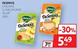Auchan Delaco deserviș cașcaval clasic/afumat Ofertă