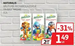 Auchan Naturalis băutură necarbo gazoasă diverse arome Ofertă