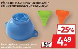 Auchan Pâlnie din plastic pentru borcane / pâlnie pentru borcane și damigene Ofertă