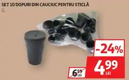 Auchan Set 10 dopuri din cauciuc pentru sticlă Ofertă